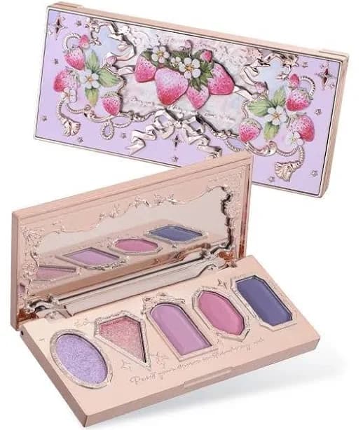 Flower Knows Strawberry Rococo Series Five-Color Eyeshadow Palette