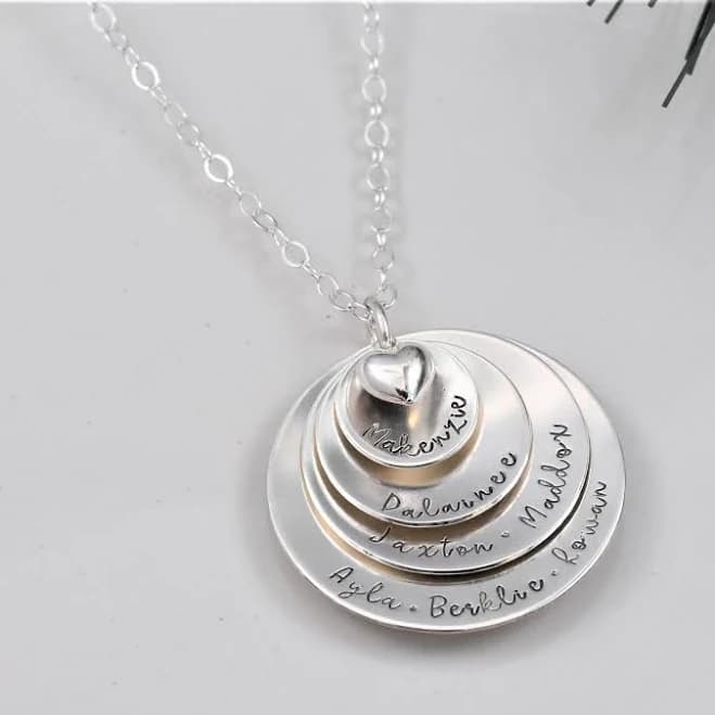 Sterling Silver Custom Engraved Name Necklace