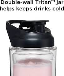 Hamilton Beach Go Sport Single Serve 2-Speed Personal Blender For Shakes And Smoothies, Two 600ml Shatterproof Double Wall Jars, 250 Watts, Stainless Steel, Black, 51241-Sau, 2 Year Limited Warranty: Buy Online at