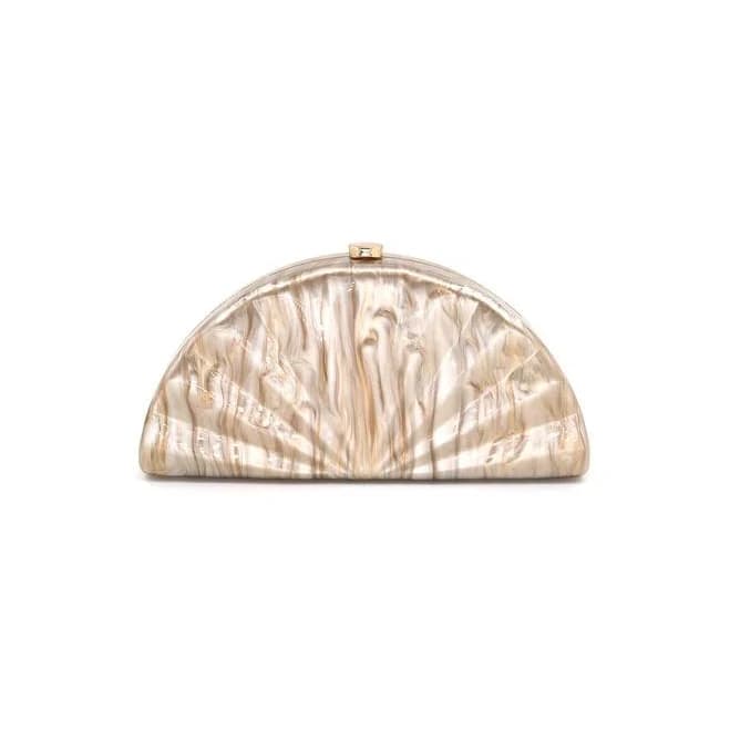 Acrylic Fan Shaped Evening Bag