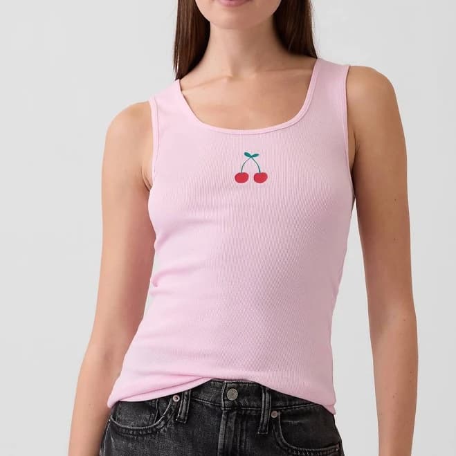 Gap Women's Logo Ribbed Tank Top