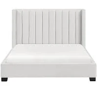 Wade Logan Chamblis Upholstered Wingback Bed