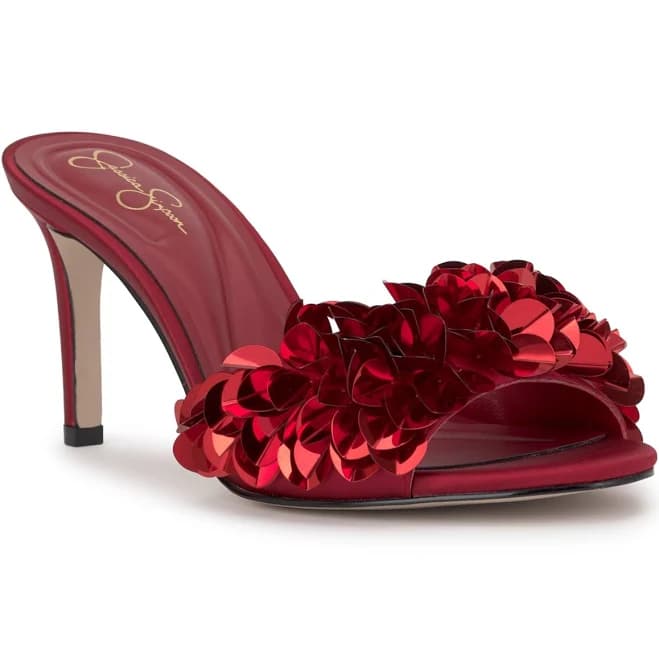 Jessica Simpson Women's Palora Satin Slide Sandals