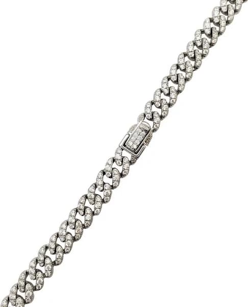 Iced-Out Cuban Silver Bracelet