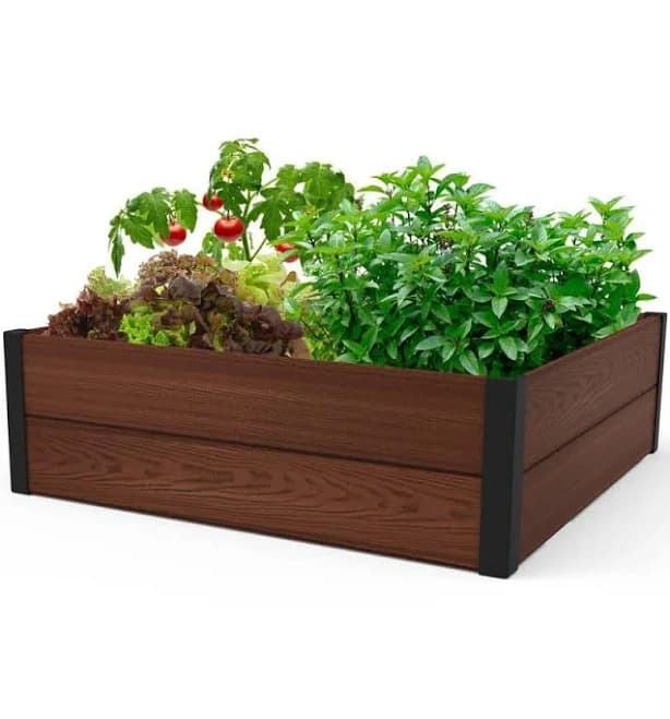 Keter 48" X 48" inches Wood Look Raised Garden Bed
