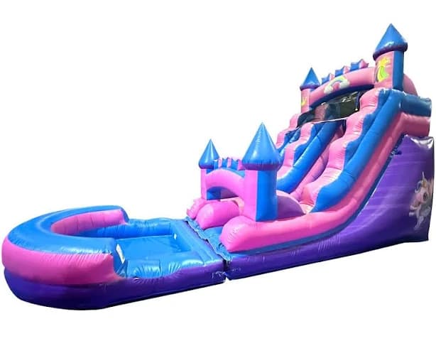 POGO Crossover Inflatable Water Slide Blower Pink Unicorn