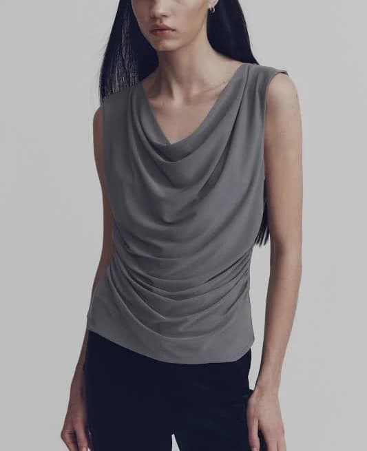 H&M Ladies Draped Jersey Sleeveless Top