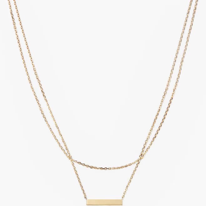 Mejuri 18K Gold Vermeil Layered Bar Necklace
