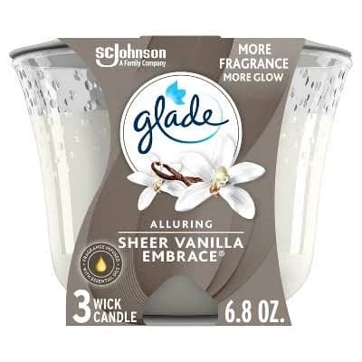 Glade 3-Wick Candle Sheer Vanilla Embrace