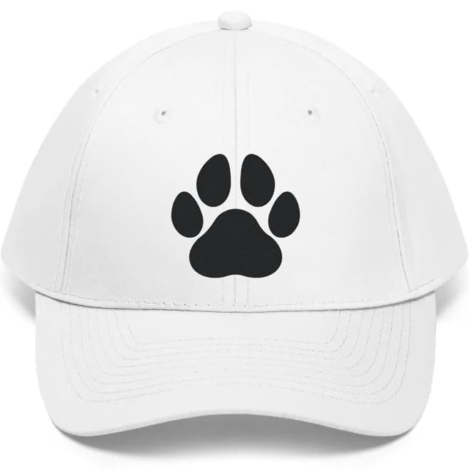 Paw Print Embroidered Twill Hat