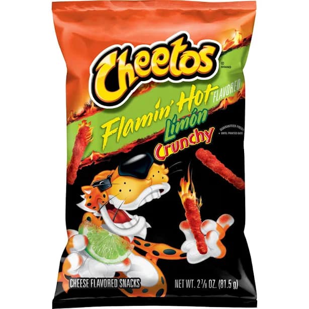 Cheetos Crunchy Flamin Hot Limon Cheese Flavored Snacks