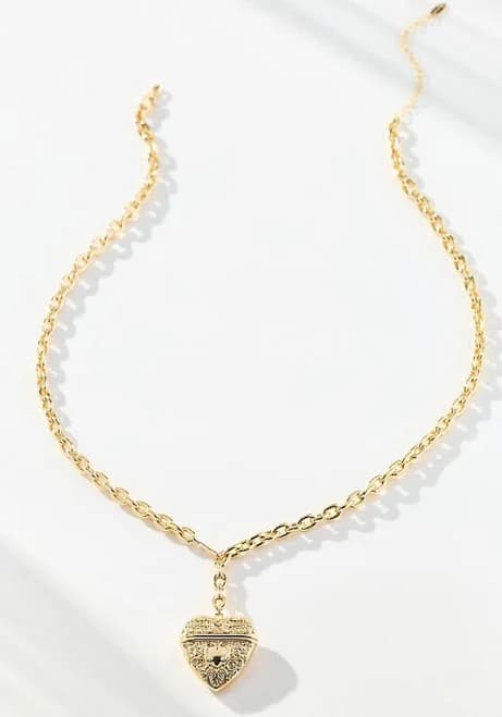 Anthropologie Heart Pendant Necklace