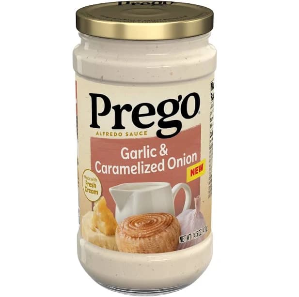 Prego Alfredo Sauce Garlic & Caramelized Onion 14.5 Ounces