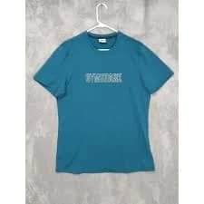 Gymshark Shirt Mens Large Teal Arrival Graphic Short Sleeve Crew Neck Logo