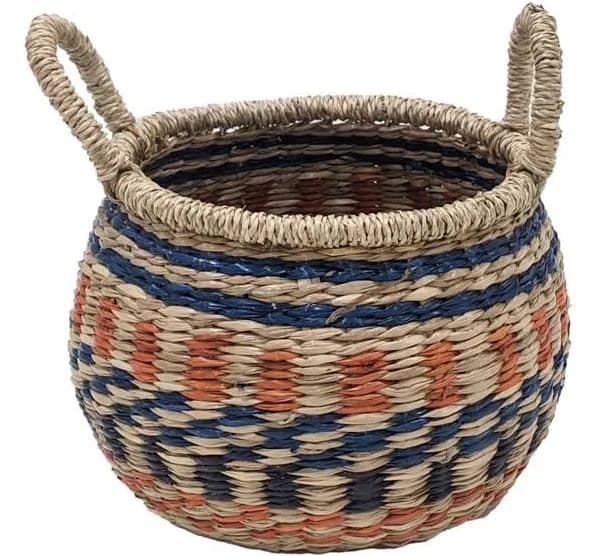 Ashland Multicolor Round Seagrass Basket