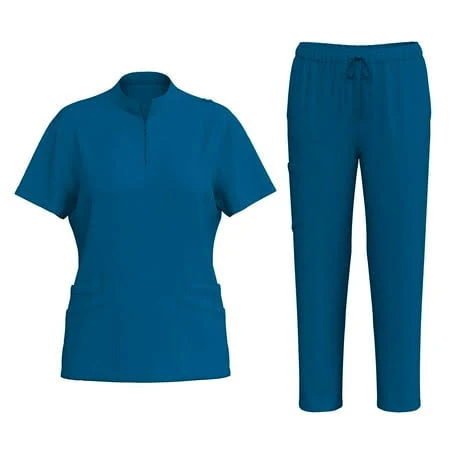 Women's Breathable Medical Scrub Set with Pockets