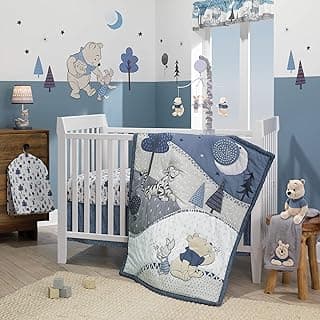 Forever Pooh 3Piece Baby Crib Bedding Set, Blue