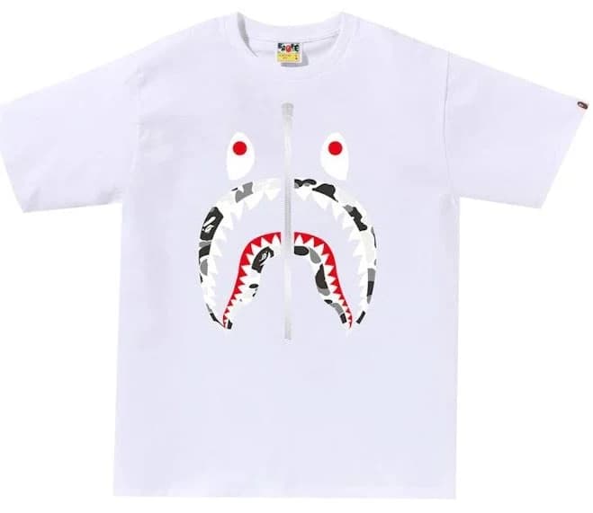 Men's BAPE ABC Camo Shark Tee Black