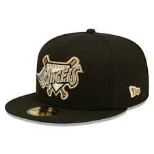 Los Angeles Angels New Era 40th Season Wheat Undervisor 59FIFTY Fitted Hat - Black