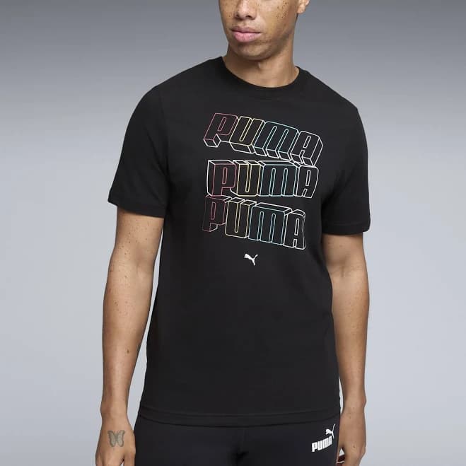 PUMA Men's ESS Stacked Logo T-Shirt