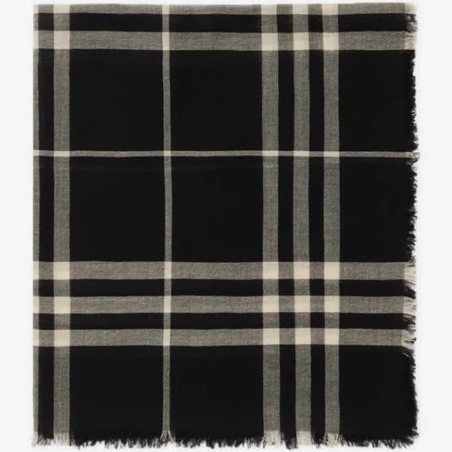 Burberry Giant Check Wool Scarf