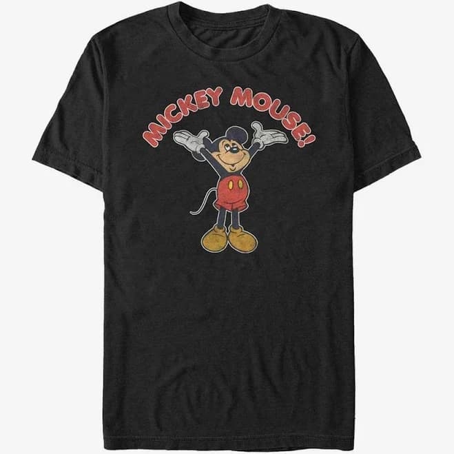 Disney Men's Mickey Mouse Retro Graphic T-Shirt