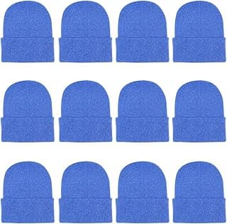 12-Pack Knitted Winter Beanie Hats for Men and Women, Warm and Cozy Cuffed Skull Caps, Bulk Purchase