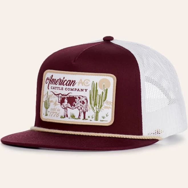 American Cattle Co. Men's On The Range Mesh Snapback Hat