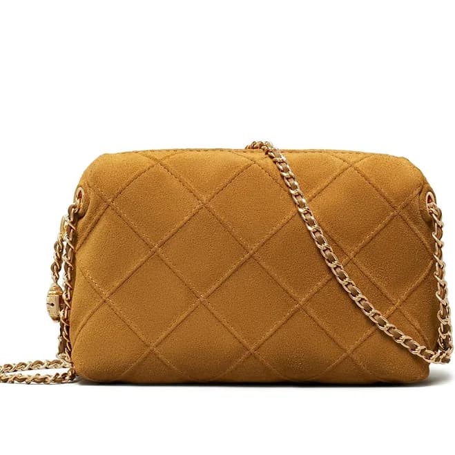 Tory Burch Fleming Suede Crossbody Bag