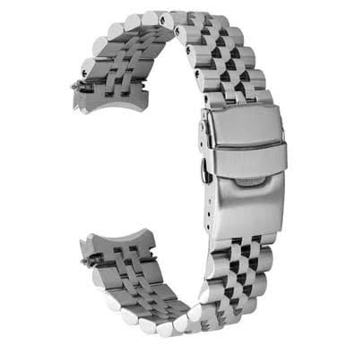 Islander 20mm Brushed and Polished Solid-Link Bracelet for Seiko Solar Dive Watch