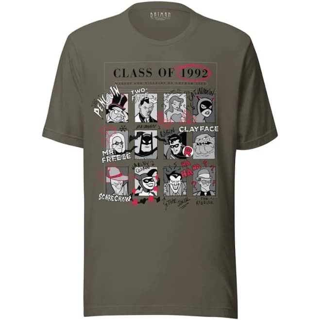 Batman: The Animated Series T-Shirt Class of 1992 Army Green / 4XL