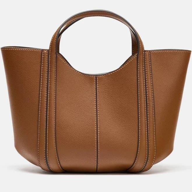 Zara Women's Topstitched Mini City Bag