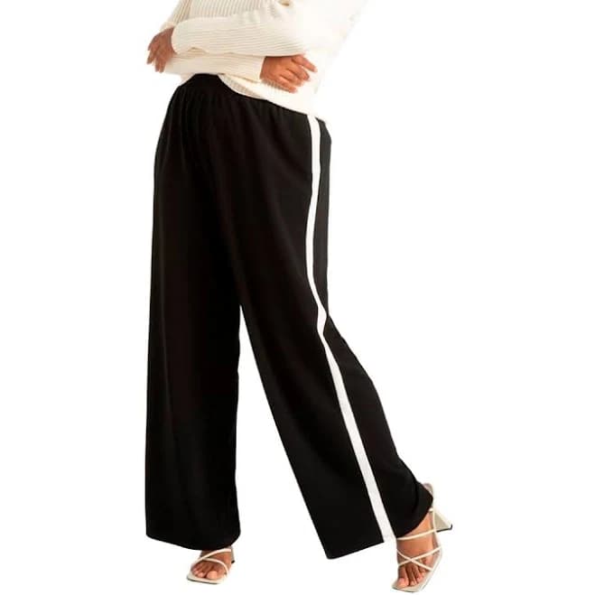ELOQUII Women's Plus Size Track Pants with Side Stripe