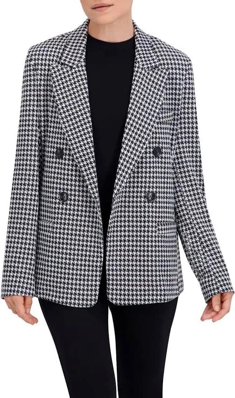 Ookie & Lala Plaid Double Breasted Blazer