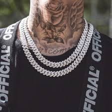 PY BLING Hip Hop Mens Full Iced Out 15mm 18K Golden/White Rose Golden Plated CZ Miami Cuban Link Chain Choker 18"-24" Necklace or 7.5"-8.5" Bracelet with Gift Box (WG,24) | Amazon.com