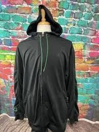 Jordan Zip Up Hoodie Mens Size 3XL BLACK Green Nine Basketball