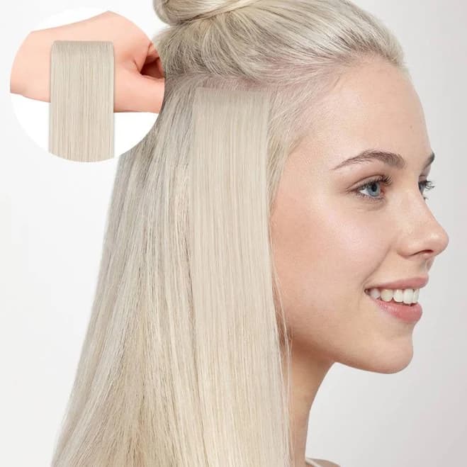 Goo Goo Hair Pure Platinum Blonde Invisi Edge Tape-Ins 50g