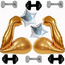 Amazon.com: LIYDE 4 PCS Giant Inflatable Dumbbell Barbell - Inflatable Fake Weights Carnival Circus Birthday/Halloween Party Decorations Supplies Fake Weights Blow Up Costume Photo Booth Props Accessory : Toys & Games