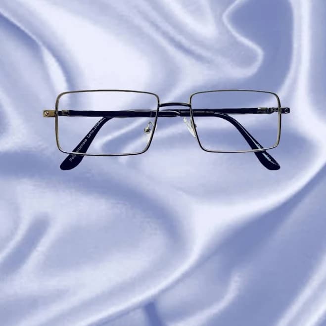 Square Full Frame Glasses with Clear Lenses
