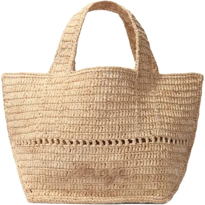 Maje Women's Raffia Mini Tote Bag