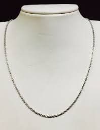 14k SOLID White Gold ROPE Pendant Link Chain/Necklace 24" 2.1 mm 7 grams | eBay