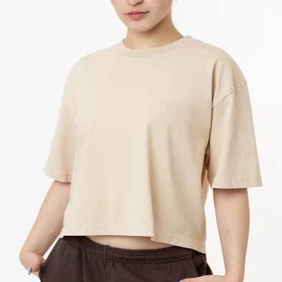 Los Angeles Apparel Women's Oversized Crop T-Shirt