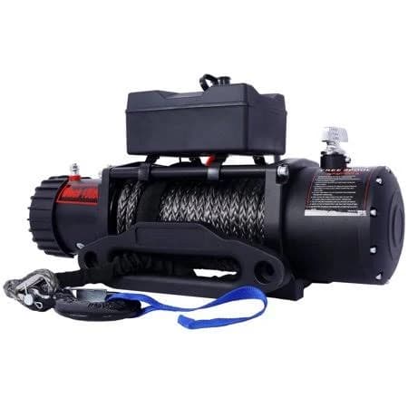 Winch-13500 lb. Load Capacity Electric Winch -12v DC Power for Towing Truck Off Road, with Wireless Remote,, Size: 64, Black