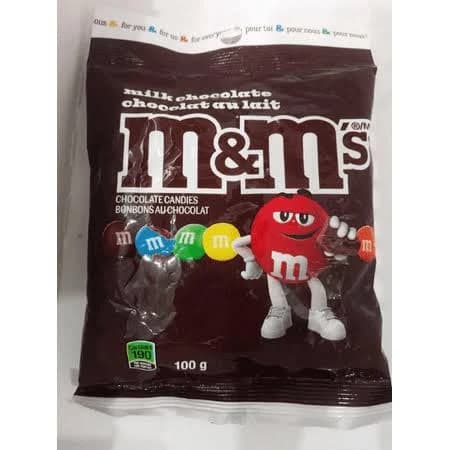 M&m's, Milk Chocolate Candies, Sharing Bag, 3.5 oz