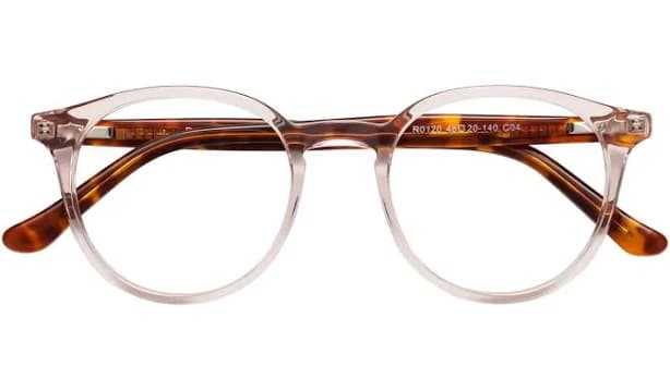 Tortoise Retro-Vintage Keyhole Bridge Acetate Round Glasses