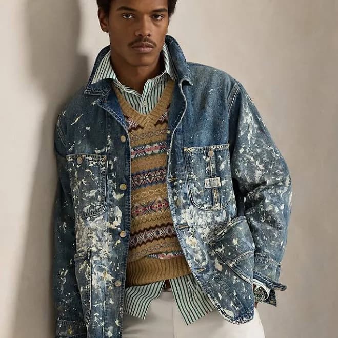 Ralph Lauren Men's Limited-Edition Hand-Painted Chore Jacket