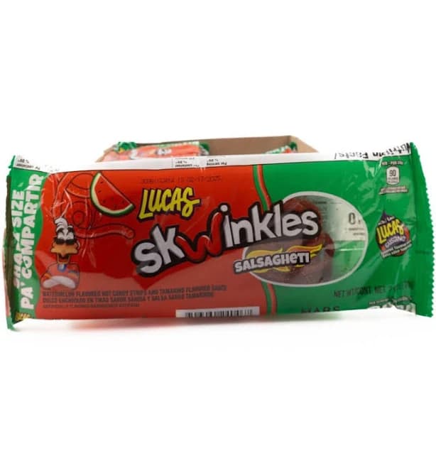 Salsagheti Share Size Lucas Watermelon Mexican Candy Strips With Sauce