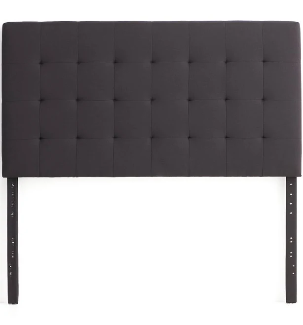 Wade Logan Design Charcoal Queen Tufted Headboard