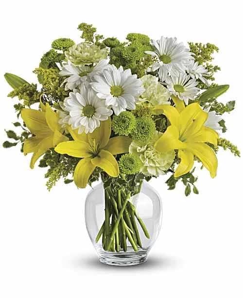 Teleflora Yellow Brightly Blooming Bouquet