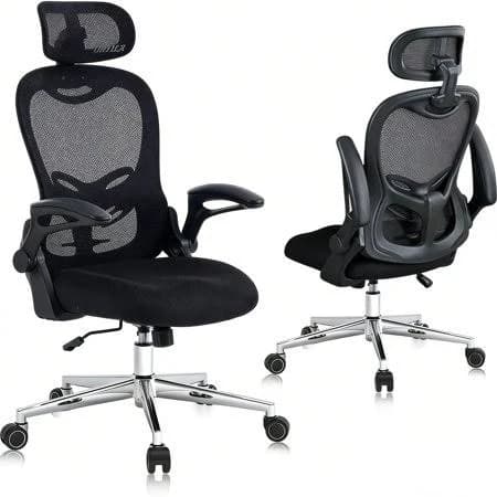 OHFILA Ergonomic Breathable Mesh Flip-Up Arms Adjustable High Back Lumbar Support Comfy